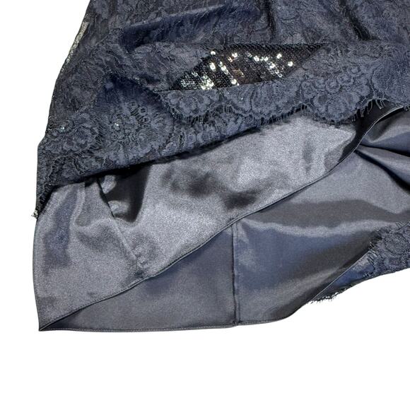 Vintage black sequin lace dress XS - Picture 11 of 16